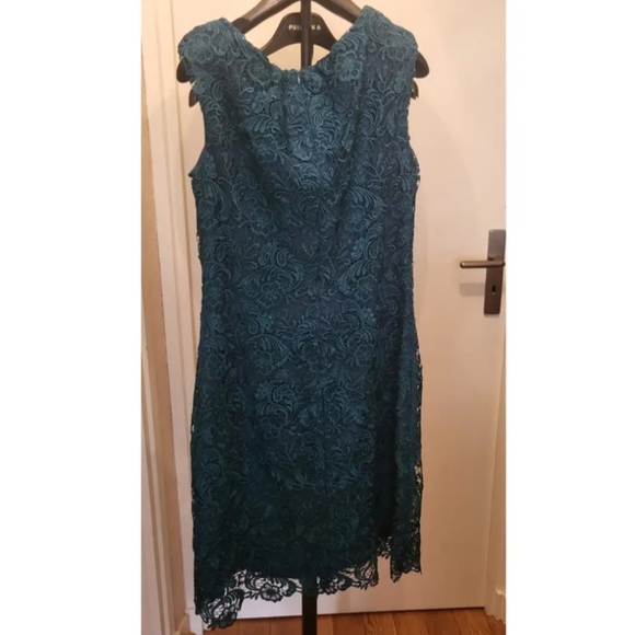 Ralph Lauren cocktail dress Teal Color - Picture 2 of 9